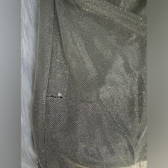 Halston Heritage draped neck metallic knit gown XS - Picture 4 of 5